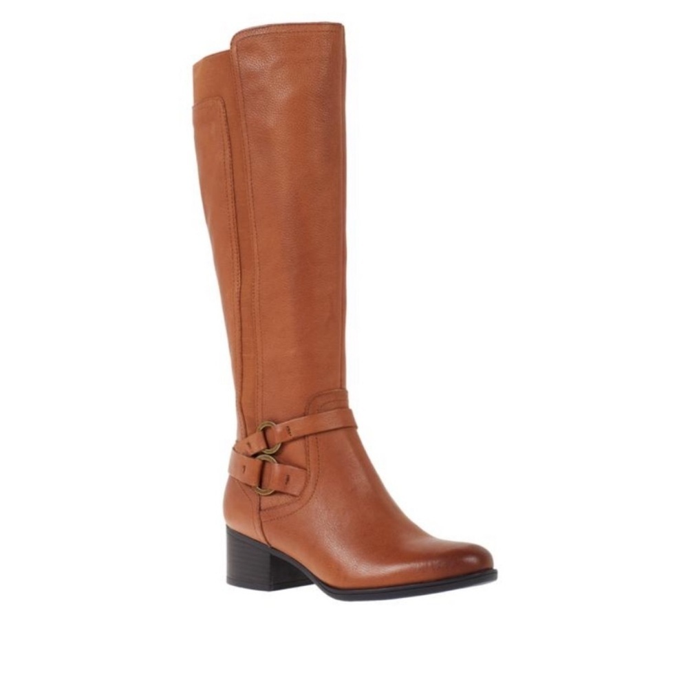 Naturalizer Women's Kiana Banana Bread Wide Calf Knee High Riding Boot 10W WC